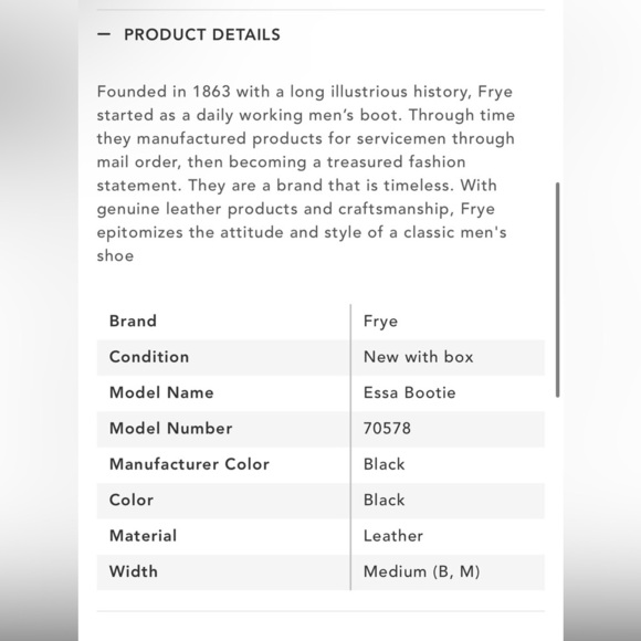 Frye Essa Bootie Black Leather Boho Western High Heel Ankle Bootie 7.5M - Picture 11 of 13